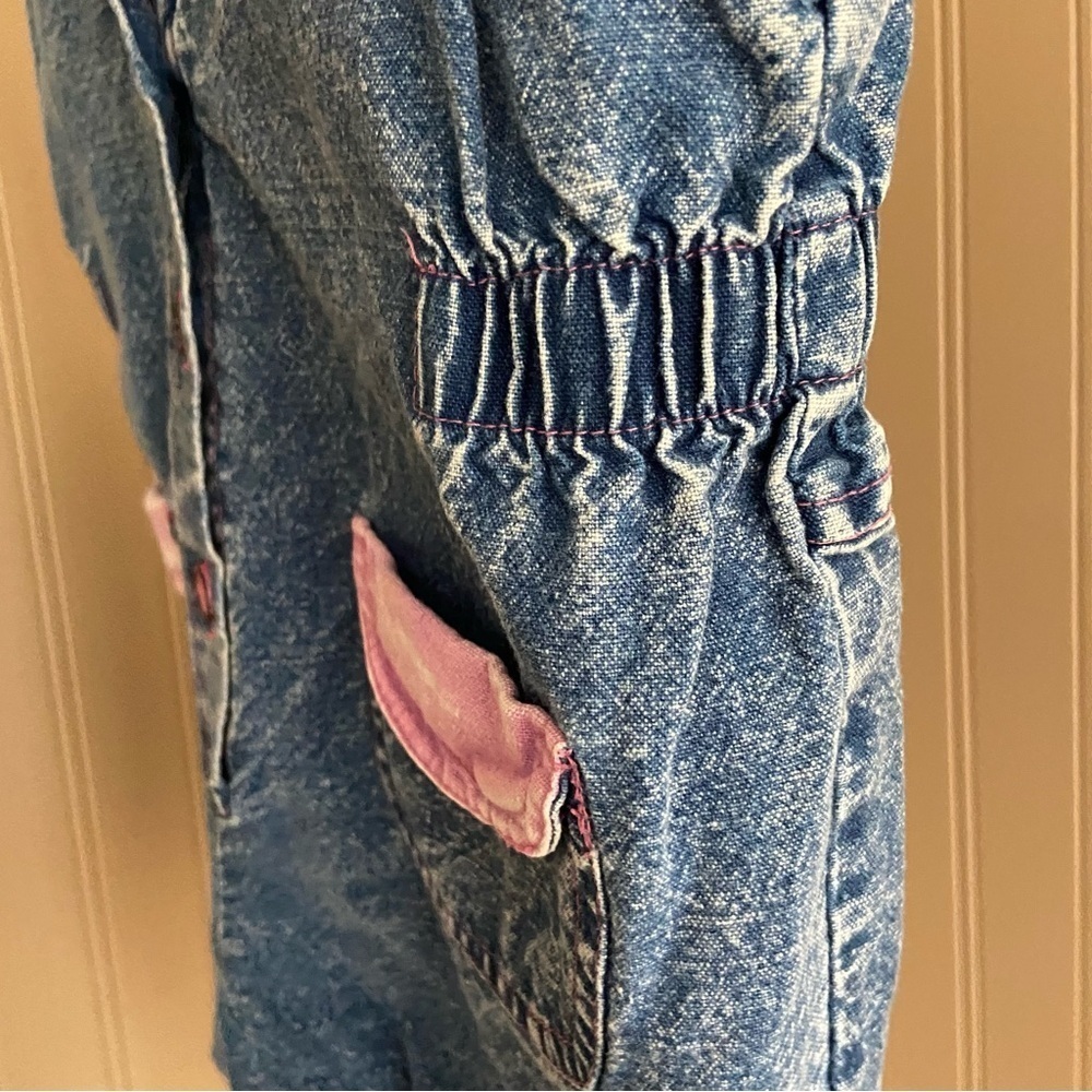Vintage 80s/90s Acid Wash Toddler Romper Size 2 - Picture 4 of 8